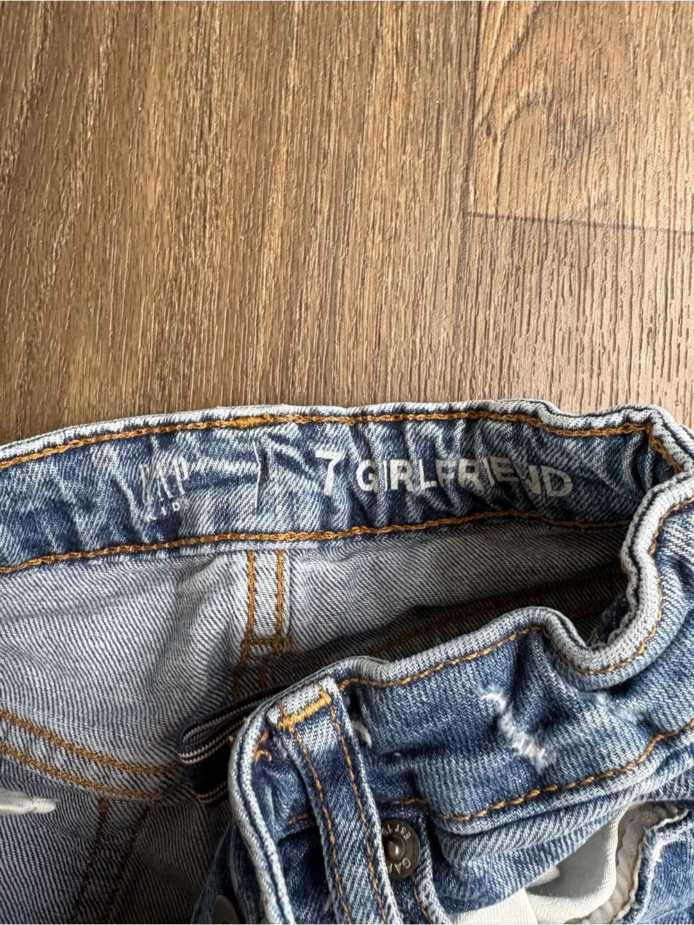 GAP Faded Light Blue Frayed Hem Denim Shorts - Kids